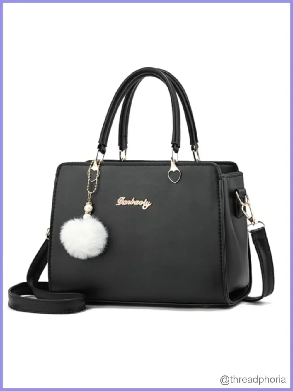 Small PU Leather Satchel Crossbody Bag Top Handle Women's Purse